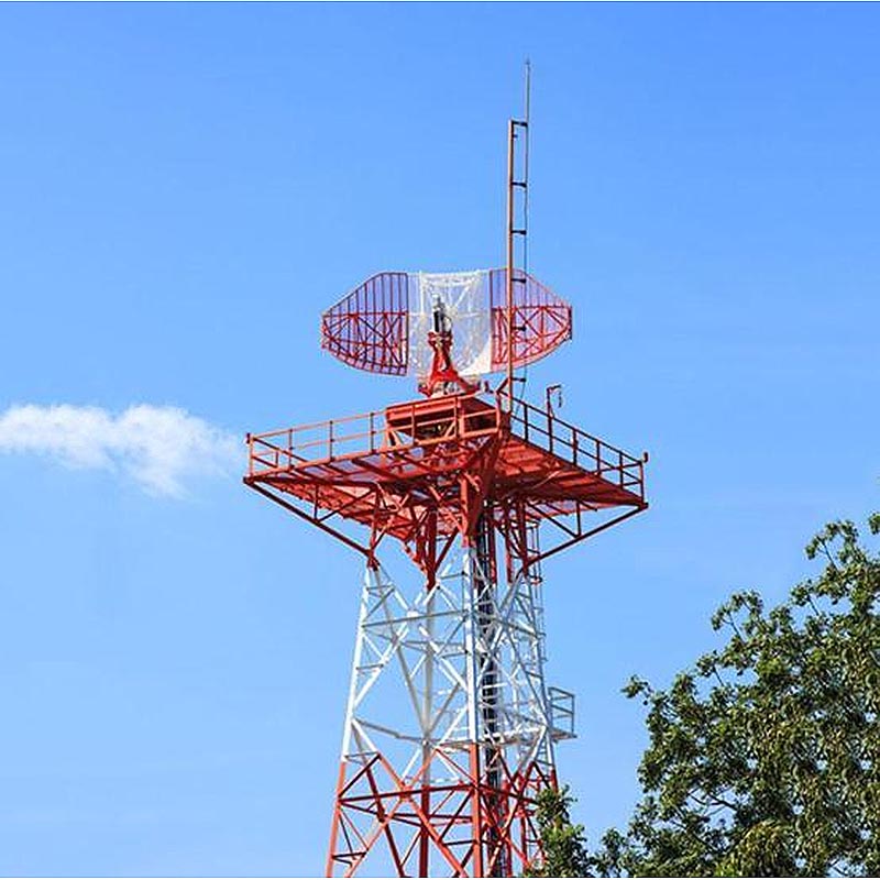 Torre radar di rilevamento aeroportuale a quattro colonne