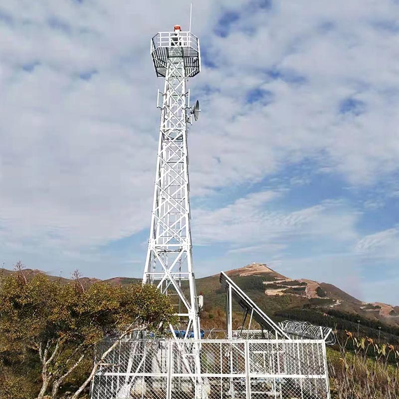 Torre di monitoraggio in acciaio ad angolo a quattro colonne