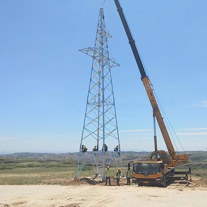 Torre per tubi in acciaio zincato per trasmissione di potenza