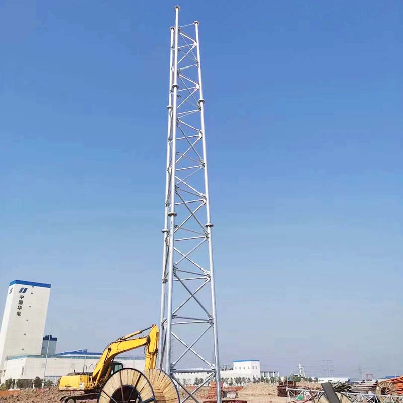 Torre di protezione contro i fulmini in acciaio zincato ad angolo per tubo singolo in acciaio